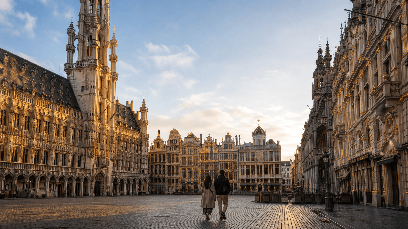 Uitzicht op Brussel, bestemming van deze treinroute