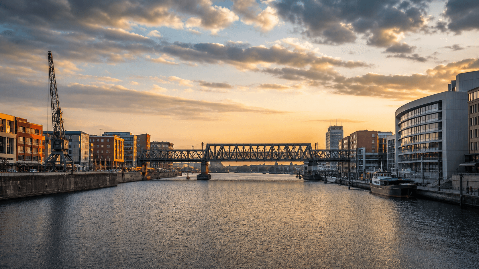 Uitzicht op Duisburg, bestemming van deze treinroute