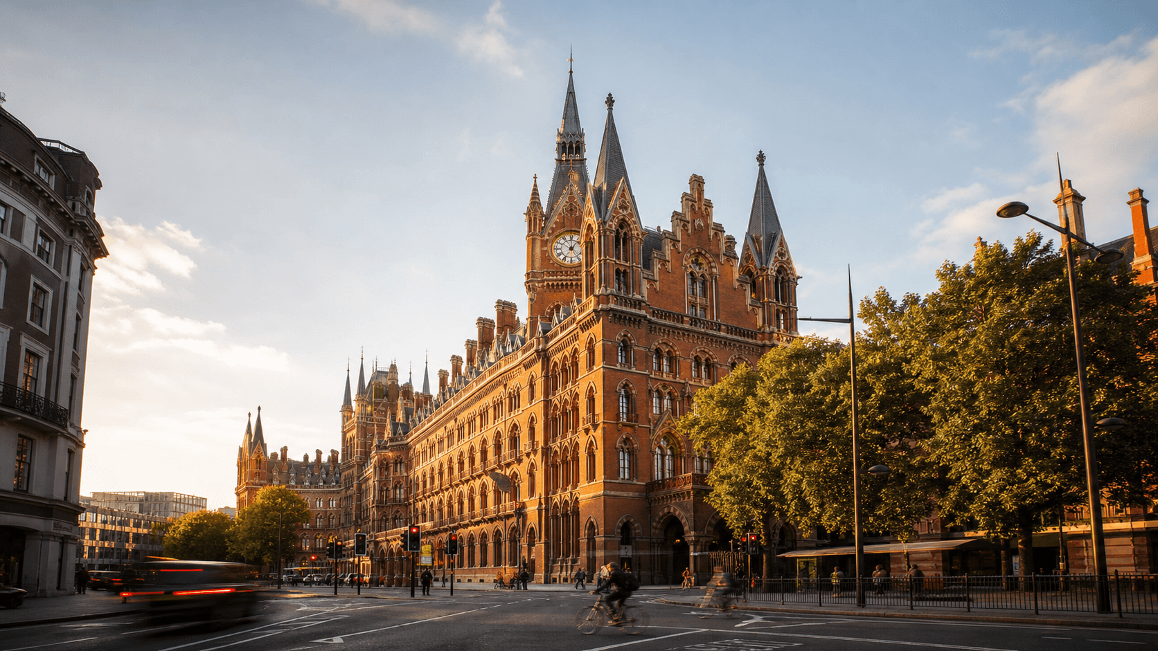 Uitzicht op Londen, bestemming van deze treinroute